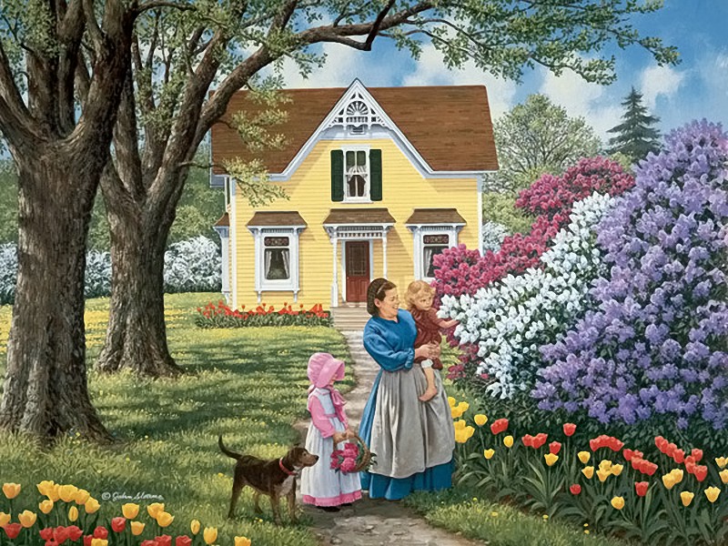 Дом Весной Картинки