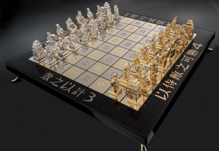 шахматная доска с фигурами