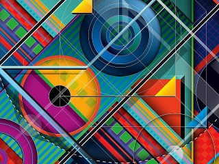 Слагалица «Abstraction with circles»