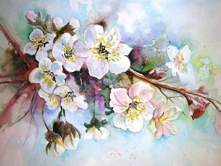 Jigsaw Puzzle «Watercolor branch»