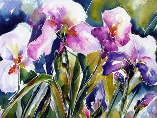 Rätsel «Watercolor irises»