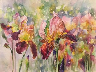 Rompecabezas «Watercolor irises»