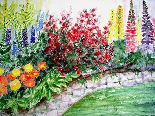 Слагалица «Watercolor flower garden»