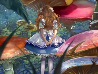 Jigsaw Puzzle «Alice and mushrooms»