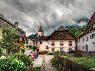Quebra-cabeça «Alpine village»