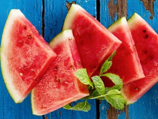 Jigsaw Puzzle «Watermelon and mint»
