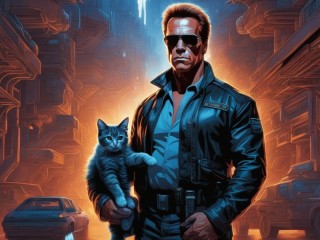 Jigsaw Puzzle «Arnold and cat»