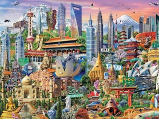Jigsaw Puzzle «Asia Landmarks»