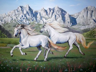 Пазл «Running horses»