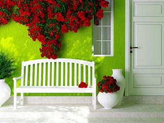 Jigsaw Puzzle «White bench»