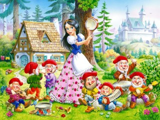 Quebra-cabeça «Snow White and the Dwarfs»