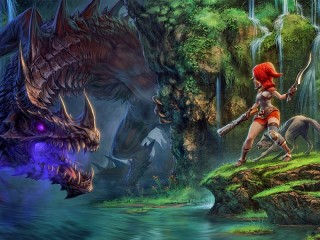 Quebra-cabeça «The battle with the dragon»
