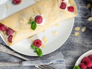 Пазл «Pancake with raspberries»