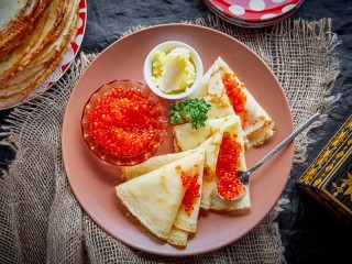 Quebra-cabeça «Pancakes with caviar»