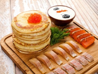 Slagalica «pancakes with fish»