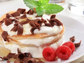 Jigsaw Puzzle «Pancakes with chocolate»