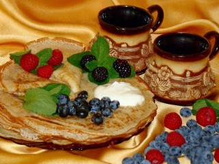 Пазл «Pancakes with berries»