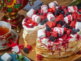 Rompecabezas «Pancakes with berries»