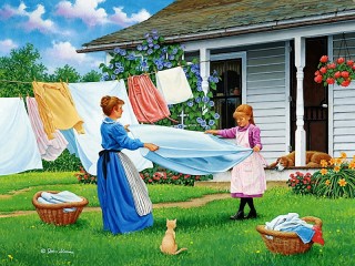 Jigsaw Puzzle «Great laundry»