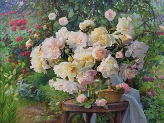 Puzzle «Bouquet of peonies»