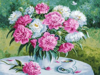 Jigsaw Puzzle «Bouquet of peonies»