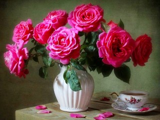 Jigsaw Puzzle «A bouquet of roses»