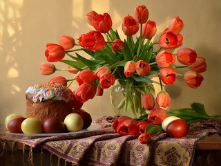 Jigsaw Puzzle «A bouquet of tulips»