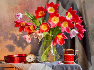 Quebra-cabeça «A bouquet of tulips»