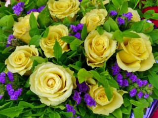 Пазл «Букет желтых роз»