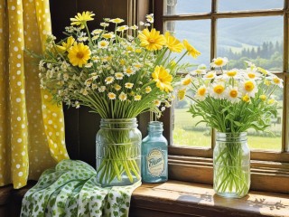 Jigsaw Puzzle «Bouquets of wild flowers»