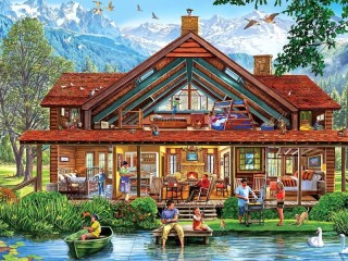Jigsaw Puzzle «camping lodge»