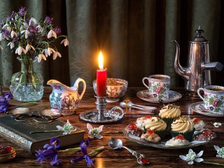 Bulmaca «Tea party with a candle»