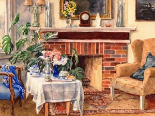 Пазл «Tea-party by the fireside»
