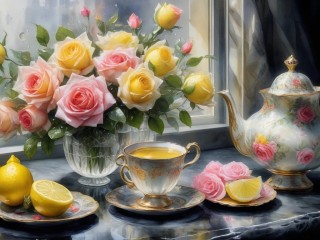 Jigsaw Puzzle «Tea with lemon»