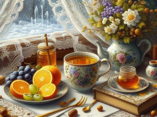 Slagalica «Tea with honey»