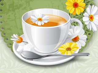 Пазл «Чай с ромашкой»
