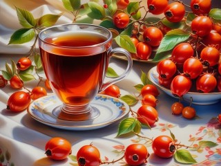 Quebra-cabeça «Rosehip tea»