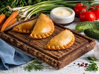 Jigsaw Puzzle «Chebureks and vegetables»
