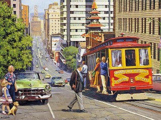 Jigsaw Puzzle «Across the road»