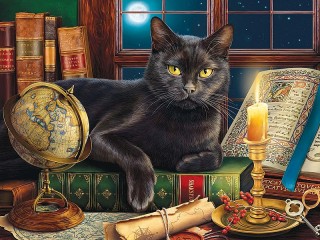 Пазл «Черный кот»