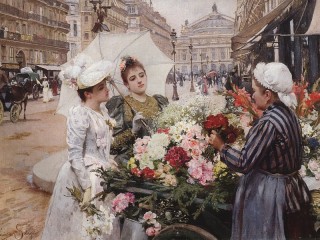 Пазл «Ladies buy flowers»