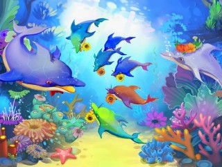 Jigsaw Puzzle «Dolphins»