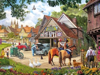 Jigsaw Puzzle «Village everyday life»
