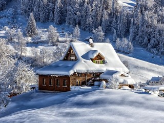 Пазл «Village in winter»