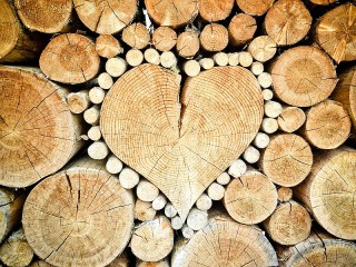 Jigsaw Puzzle «Wooden heart»