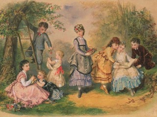 Jigsaw Puzzle «Children's fashion 1860-1880»