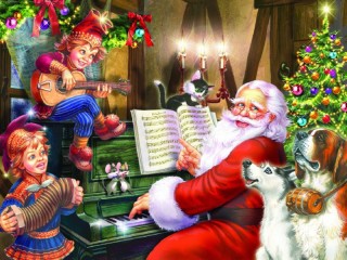 Jigsaw Puzzle «Children Christmas carols»