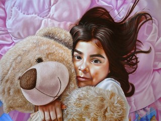 Пазл «A girl and a bear»