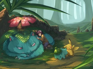 Quebra-cabeça «The girl and the pokemon»