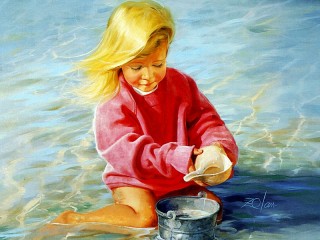 Puzzle «Girl with a shell»